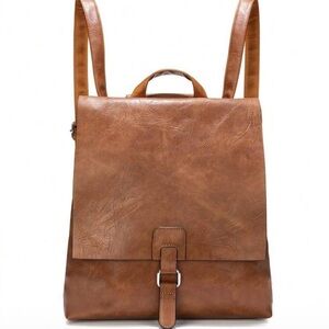 Brown Leather Backpack